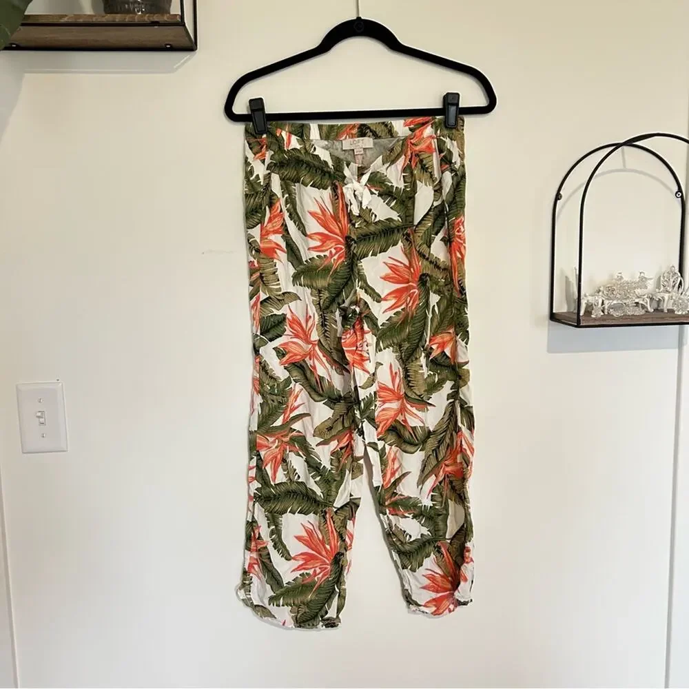 Loft Tropical Floral Print Pajama Pants PJ’s Size XS